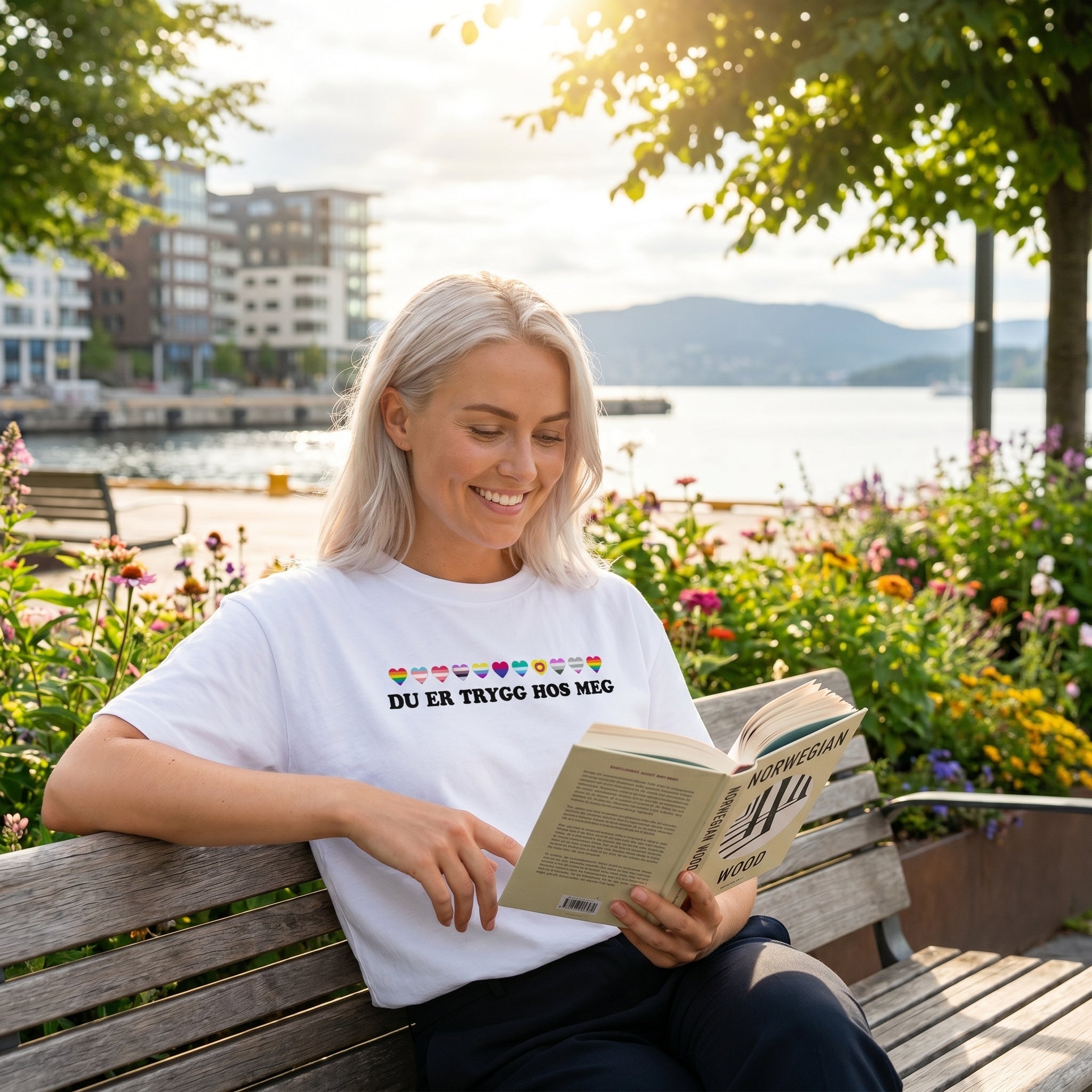 PRACTS Likestilling, Menneskerettigheter & Du er Trygg Hos Meg T-skjorte